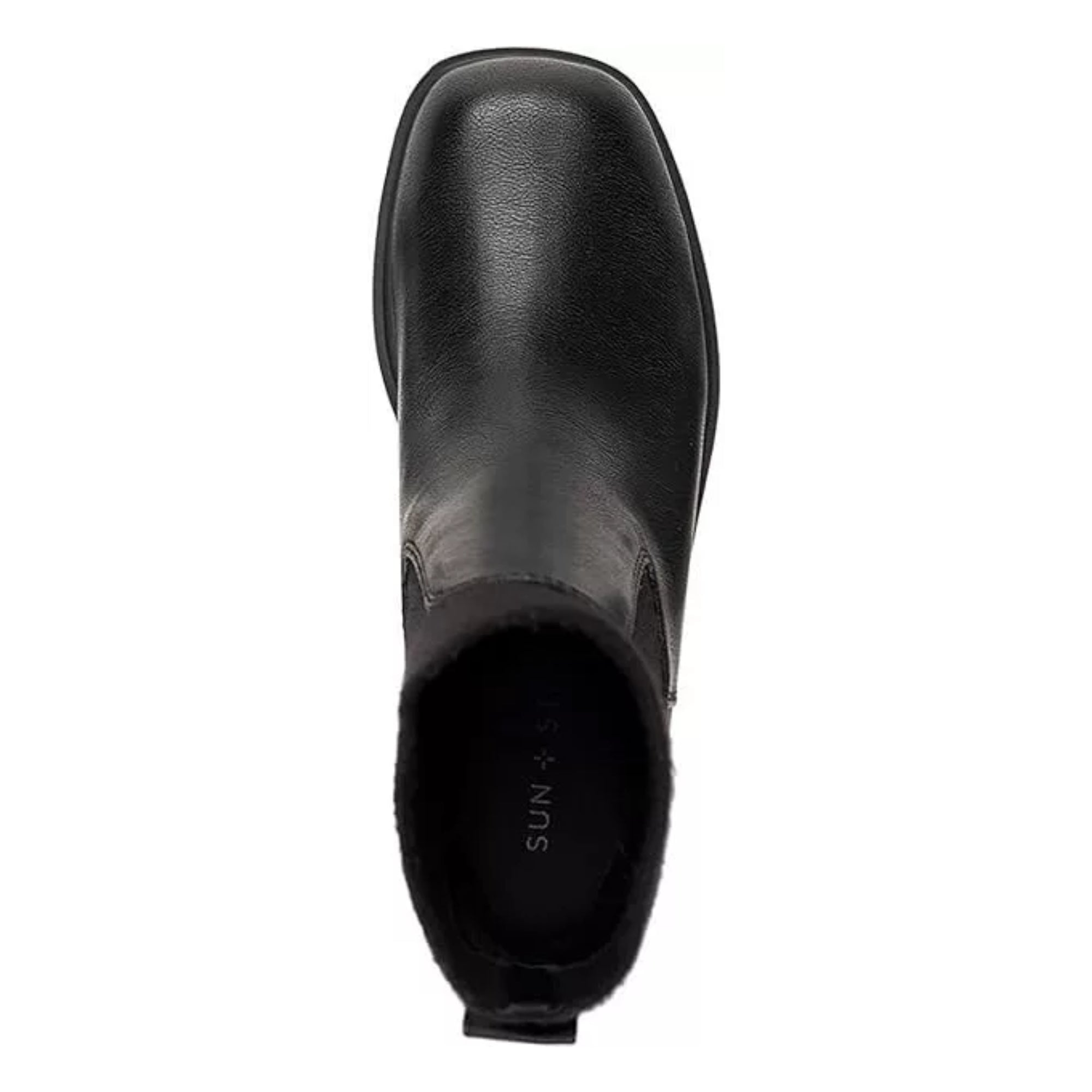 SUN + STONE Verityy Pull-On Lug Chelsea Boots – Black, Size 10M
