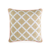 Martha Stewart Collection Village Peony Lattice Square Decorative Pillow
