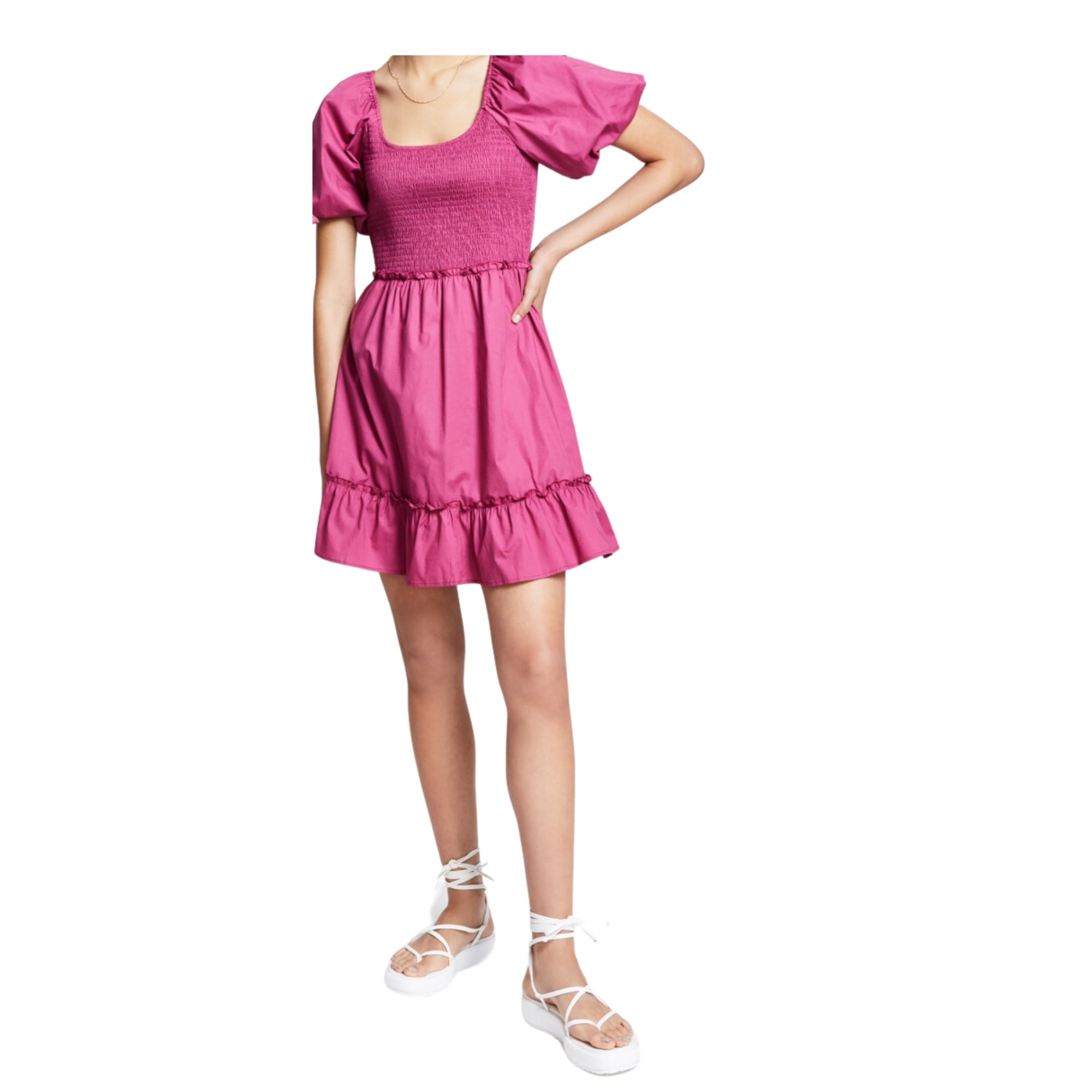 And Now This Women's Size Plus Smocked Puff-Sleeve Dress – Malaga, Size - S