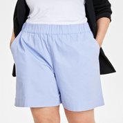 On 34th Trendy Plus Size High-Rise Pull-on Chino Shorts - Purple Sunset