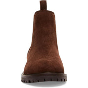 Steve Madden Women's Leopold Padded Insole Round Toe Chelsea Boots – Brown Suede, Size 9.5M