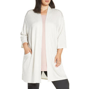 Eileen Fisher Women's Plus Tencel Kimono Duster Top – Ivory