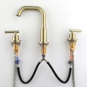 Maincraft 8 in. Widespread 2-Handle Mid-Arc Bathroom Faucet in Brushed Gold – 1514BG