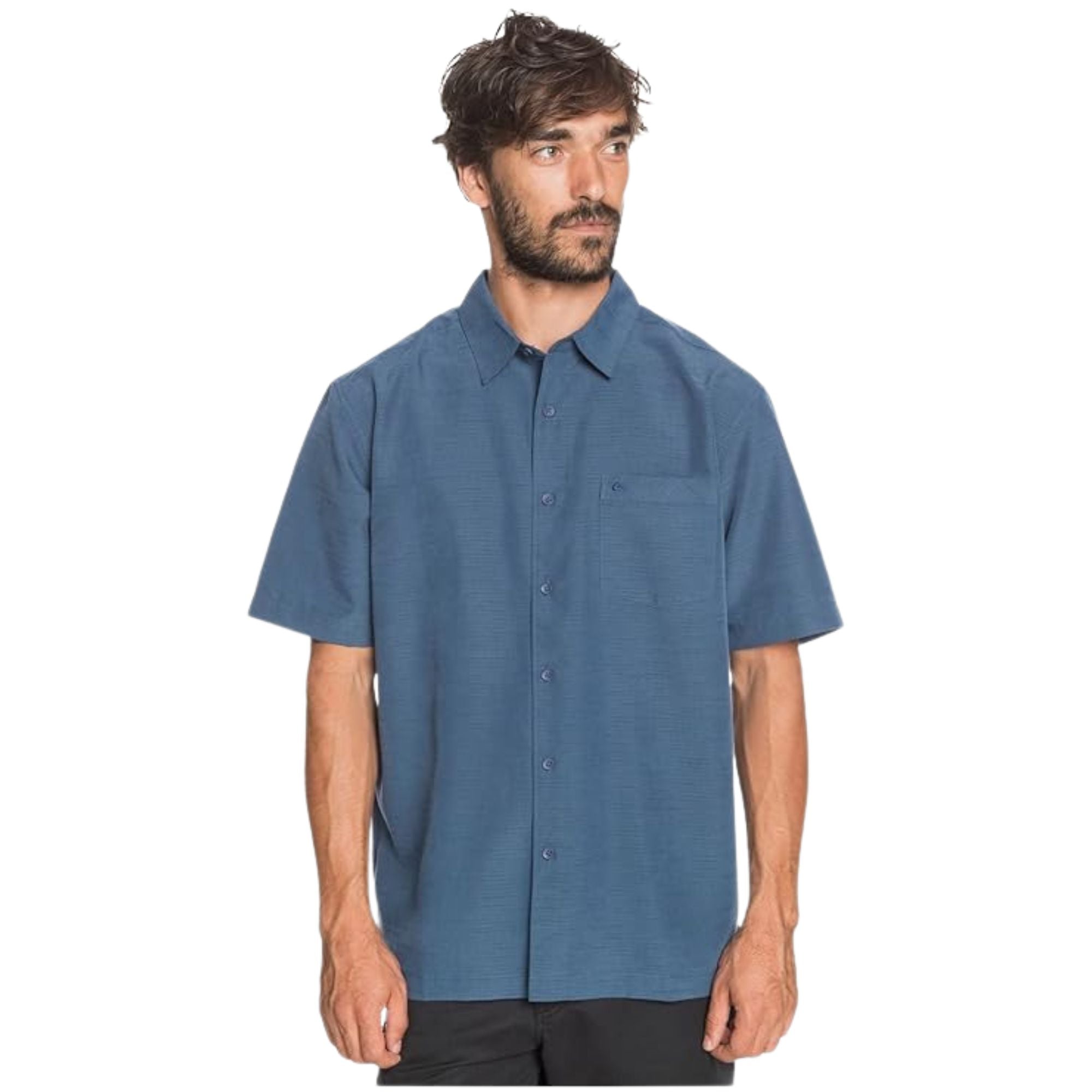 Quiksilver Men's Centinela 4 Button-Up Comfort Fit Pocket Shirt - Small, Basil