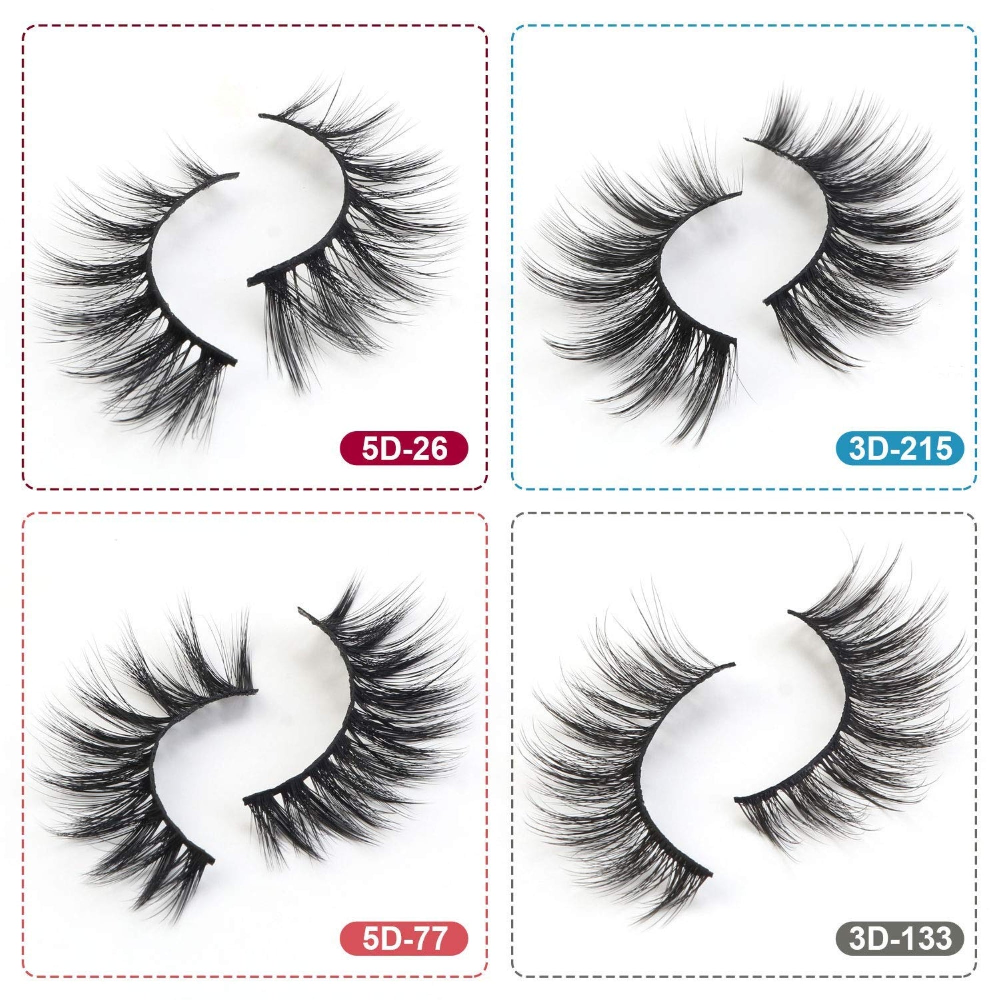 MAGEFY Eyelashes 12 Pairs – Style 3D215 Faux Mink Lashes, Natural Look, Handmade & Reusable