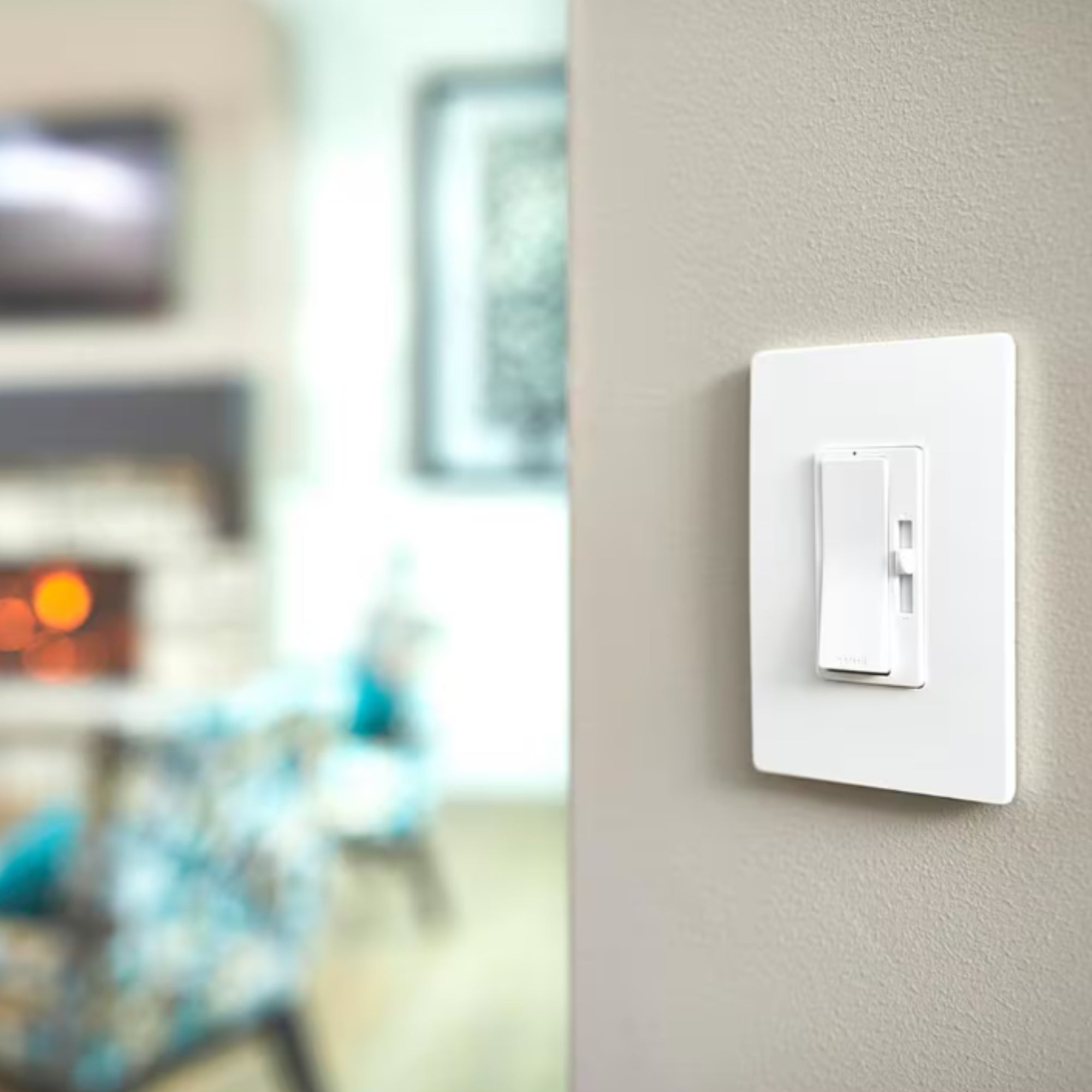 450W Rocker Dimmer and Wall Plate for LED/CFL/Halogen/Incandescent Bulbs – 3-Way/1-Pole, White