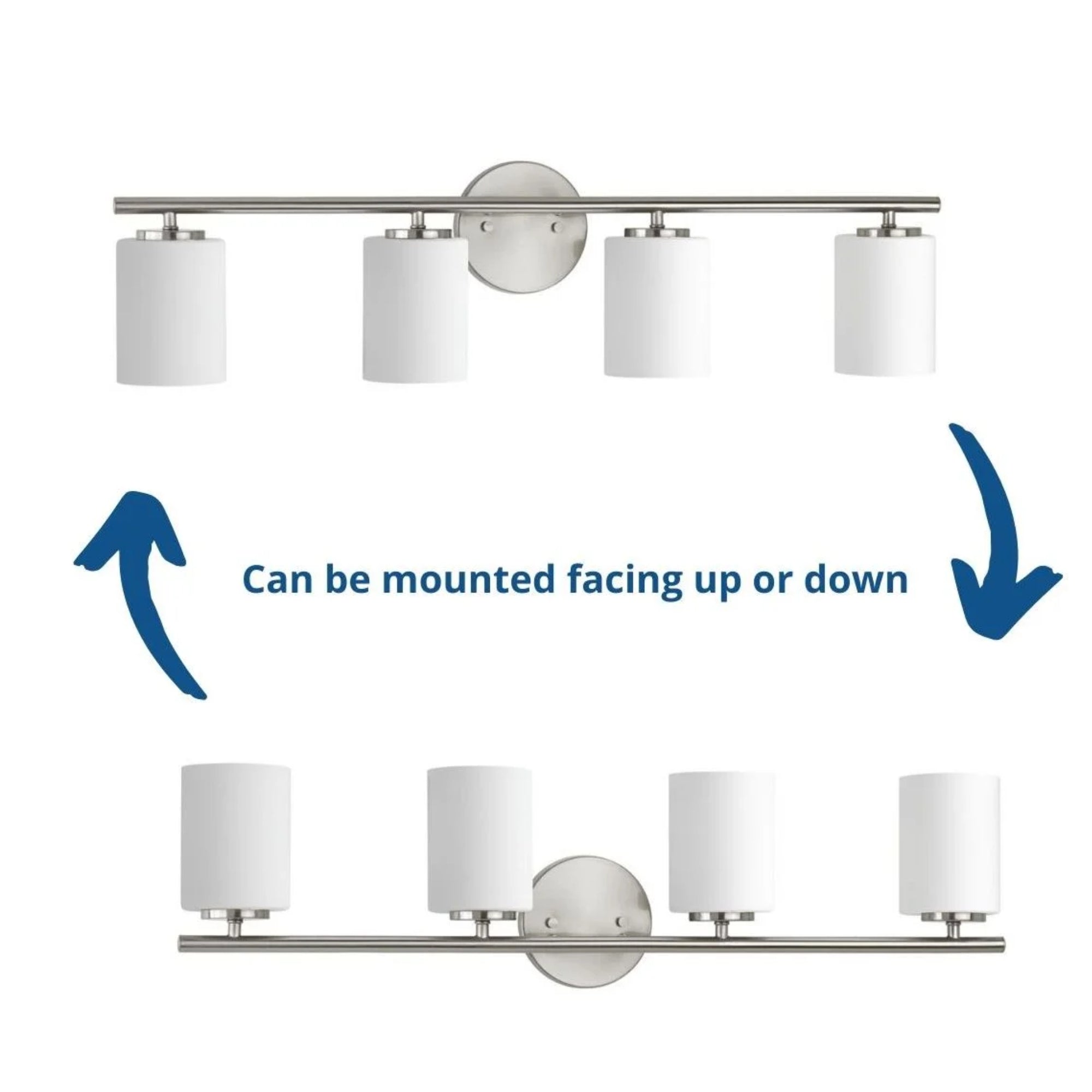 Progress Lighting Replay 4-Light Bath & Vanity Fixture – Brushed Nickel