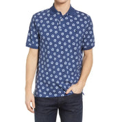 Ralph Lauren Classic Fit Floral Mesh Polo Shirt - Hibiscus Light Navy Size - XL