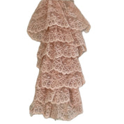 Lord & Taylor Vintage 1980s Cascade Collar Lace Blouse Pearl Buttons Women Small
