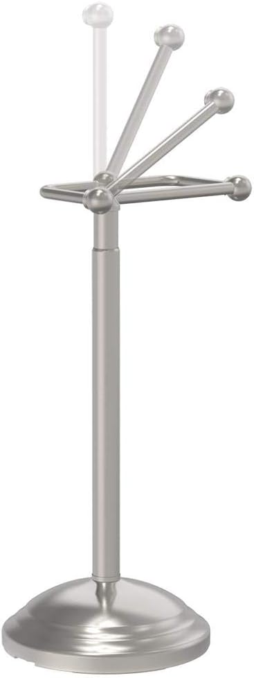 Delta Pivoting Pedestal Toilet Paper Holder – Brushed Nickel – Adjustable 17" to 25" Freestanding Tissue Stand