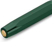 Kaweco CLASSIC SPORT Fountain Pen – Green with 23-Carat Gold-Plated Steel Nib & Iridium Tip – Medium (M) Nib – Uses Ink Cartridges – 13 cm