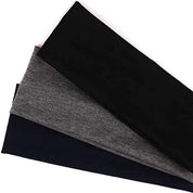 DERAYEE 6-Pack Black & Multicolor Stretch Headbands – Non-Slip Elastic Cotton Hair Bands for Women, Men & Girls