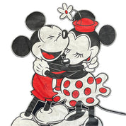 Vintage Disney Women's Mickey & Minnie Mouse Love T-Shirt - Black (Medium)