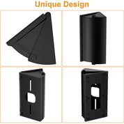 NANW Adjustable Doorbell Angle Mount – 30° to 55° Wedge Bracket – Black
