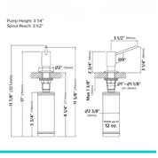 Kraus Kitchen Soap and Lotion Dispenser – Stainless Steel, Brass Construction