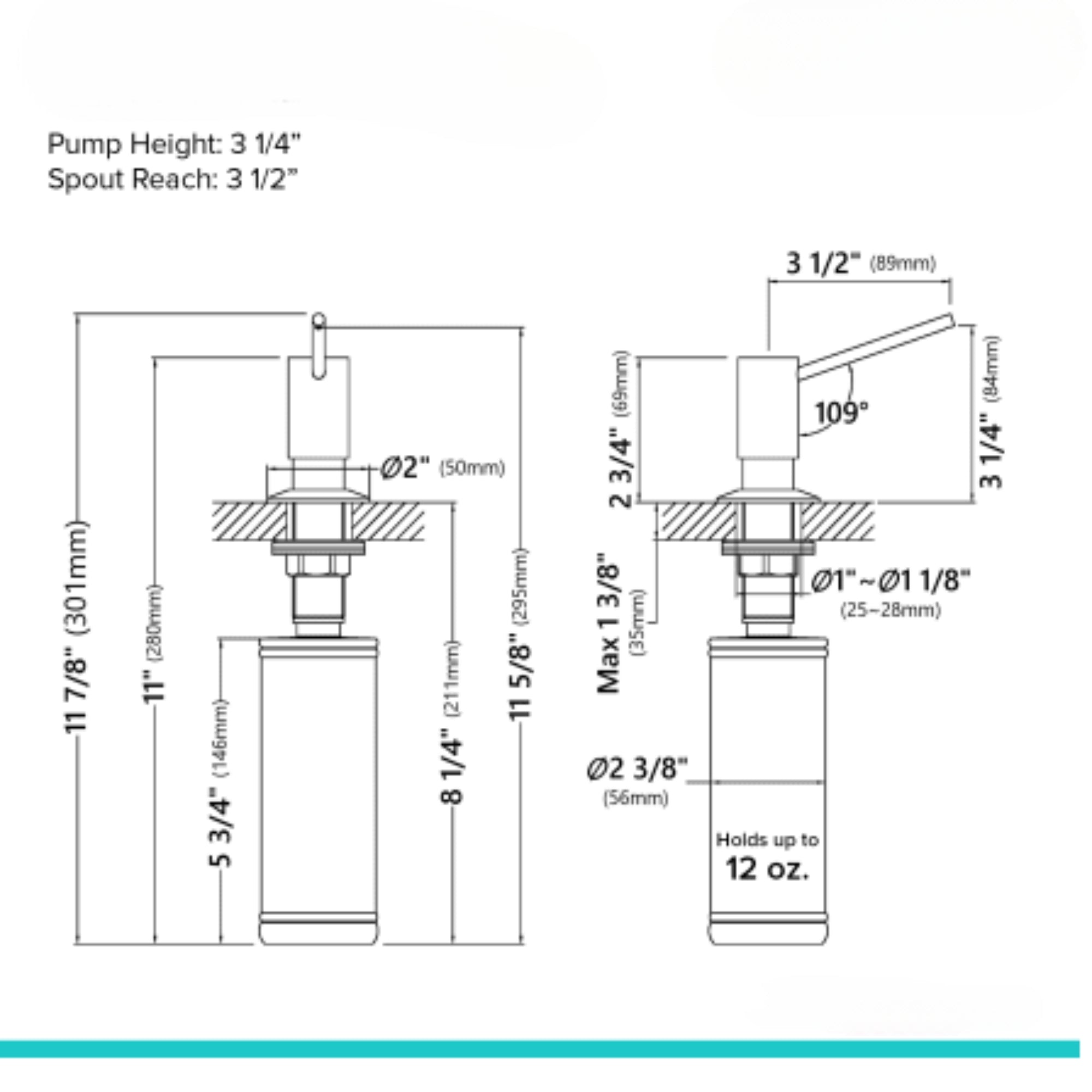 Kraus Kitchen Soap and Lotion Dispenser – Stainless Steel, Brass Construction