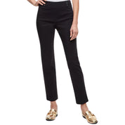 JM Collection Studded Pull-On Tummy Control Pants – Deep Black, Regular & Short Lengths, Small