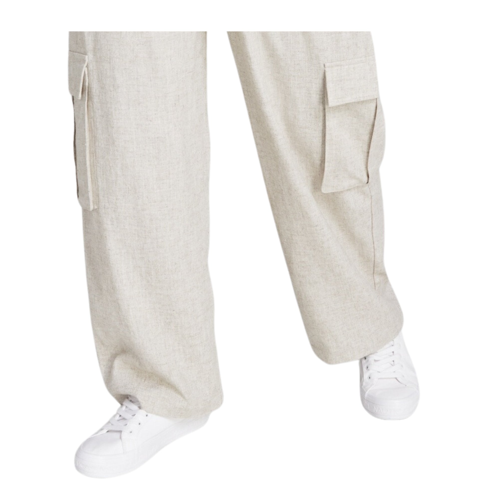 And Now This Women's High-Rise Linen Blend Cargo Pants – Tan, Size - XL