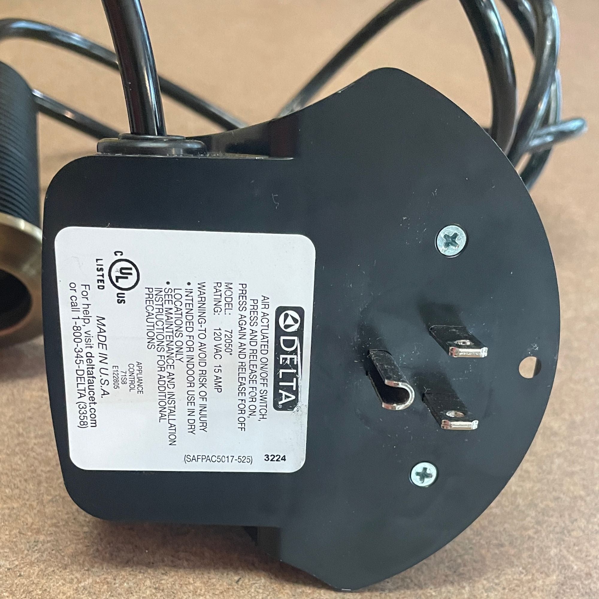 72050 Garbage Disposal Air Switch Power Module – Bronze – For Parts Only