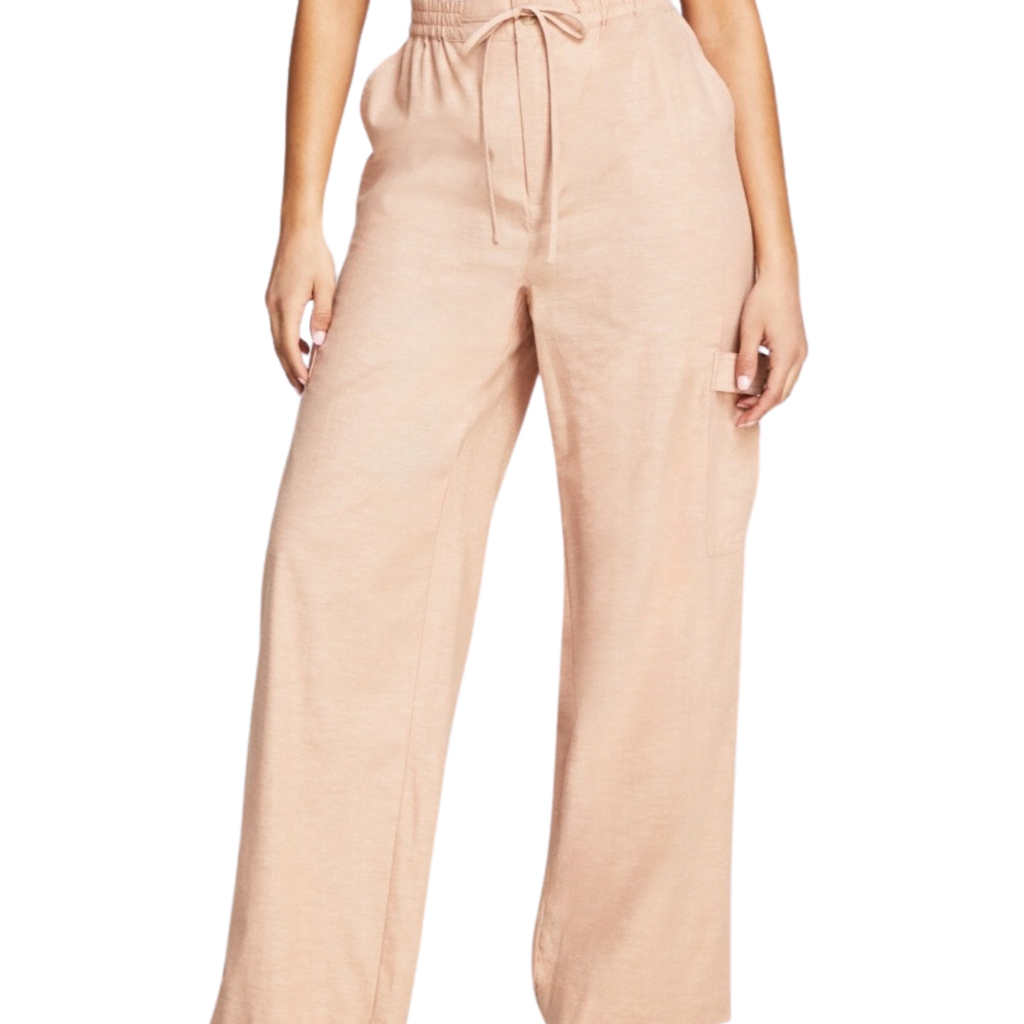 And Now This Women's Linen Blend Cargo Pants – Pecan, Size - XL