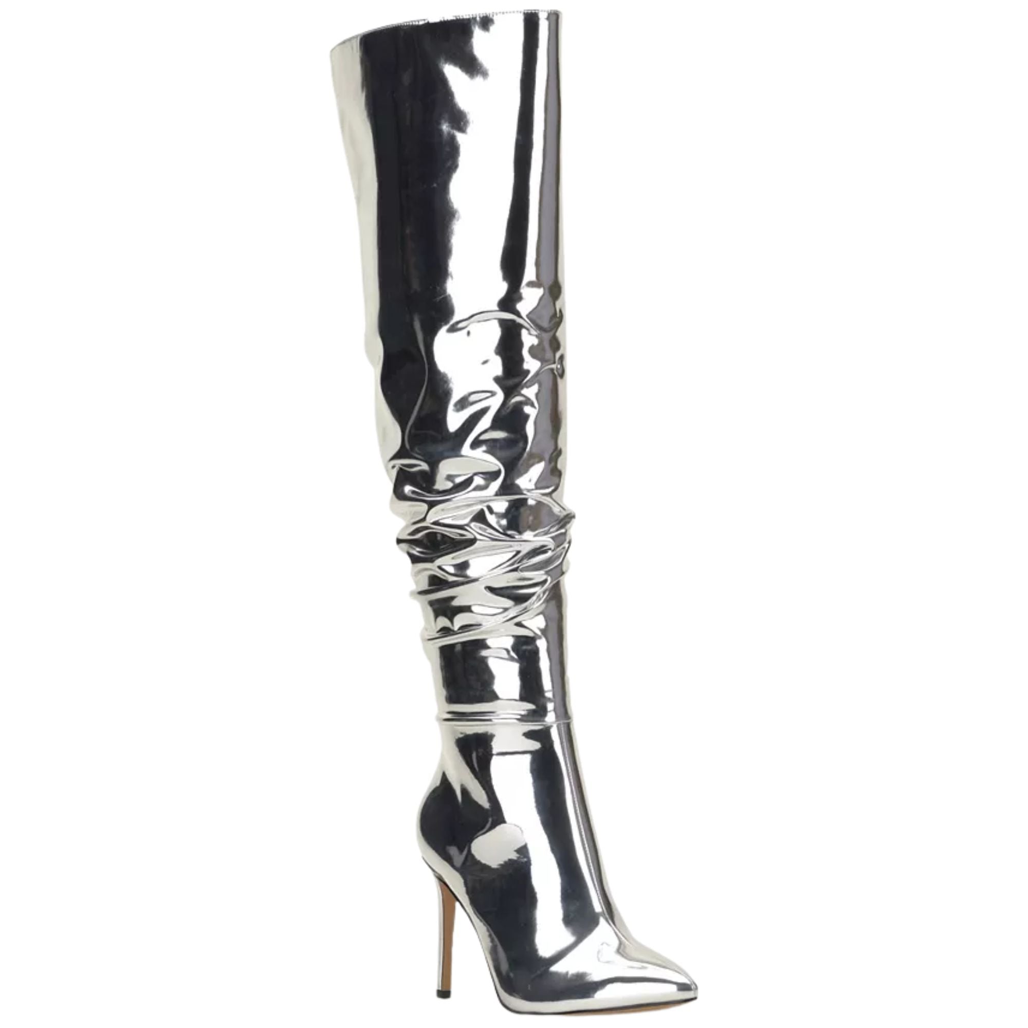 I.N.C. International Concepts Women's Iyonna Over-the-Knee Slouch Boots - Silver 6.5M
