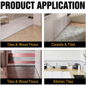 BNELL Carpet & Floor Edging Trim Strip, Self Adhesive-PVC Floor Transition Strip, Threshold Transitions Suitable for Threshold Height Less Than 15mm (6.56FT, Gray)