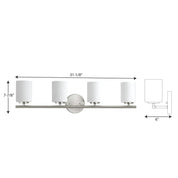 Progress Lighting Replay 4-Light Bath & Vanity Fixture – Brushed Nickel