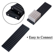 WILLOWDALE 4-Piece 12" Wood Name Badge Holder Organizer – Black Counter Card Display Stand