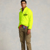 Polo Ralph Lauren Men's Fleece Sweatshirt Front Pocket, Yellow - Large