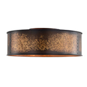 Satco Nuvo Kettle 3-Light Flush Mount Light Fixture – Weathered Brass