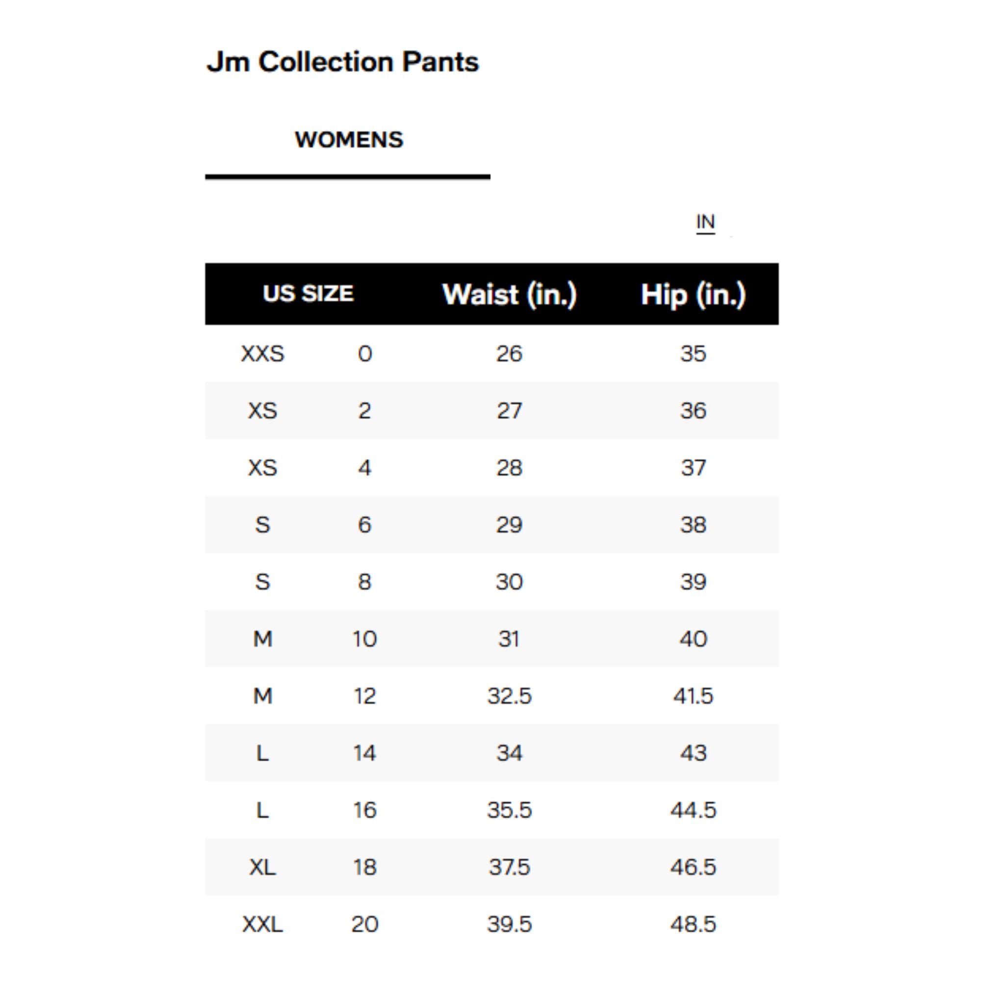 JM Collection Women's Satin Jacquard Wide-Leg Pants - Deep Black XL