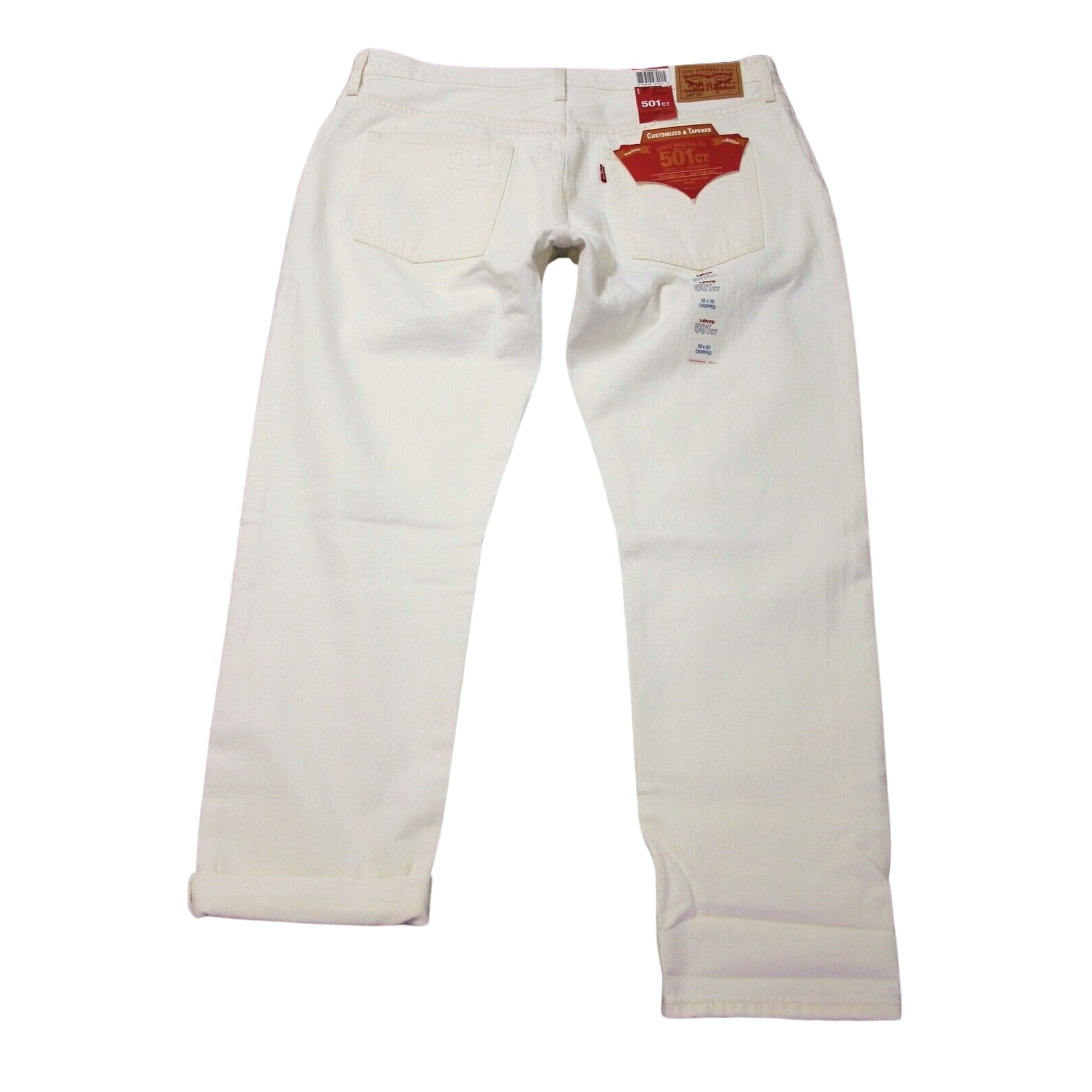 Levi's Strauss Cropped Rolled Women's Jeans – White, Size 32x32