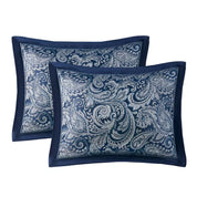 Aubrey King 9-Piece Comforter Set, Navy