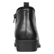 Sun + Stone Women's Cadee Faux Leather Zipper Ankle Boots – Black, Size 12 M
