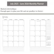 PHLIFOSS Daily Planner 2025–2026 – One Page Per Day Academic Calendar, 5.7" x 8.25", Pocket Organizer - Lake Green