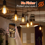 Kondras Dimmable Vintage LED Edison Bulbs – 4W, 40W Equivalent, 2700K Warm White - 4 Pack