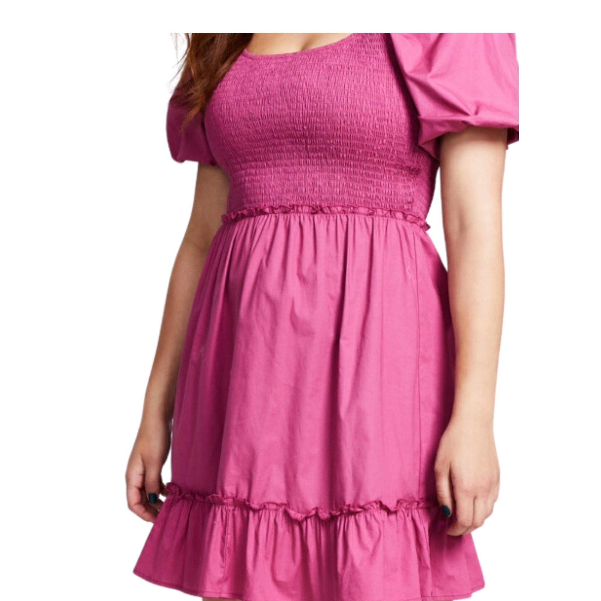 And Now This Women's Size Plus Smocked Puff-Sleeve Dress – Malaga, Size - S