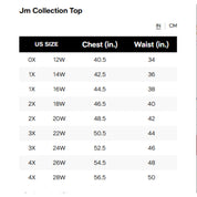 JM Collection Plus Size Bloom Print Short-Sleeve Top – Lilac Sky Combo, Size 1X