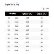 Style & Co Plus Size Striped Perfect Shirt - Beach Stripe - Size 1X