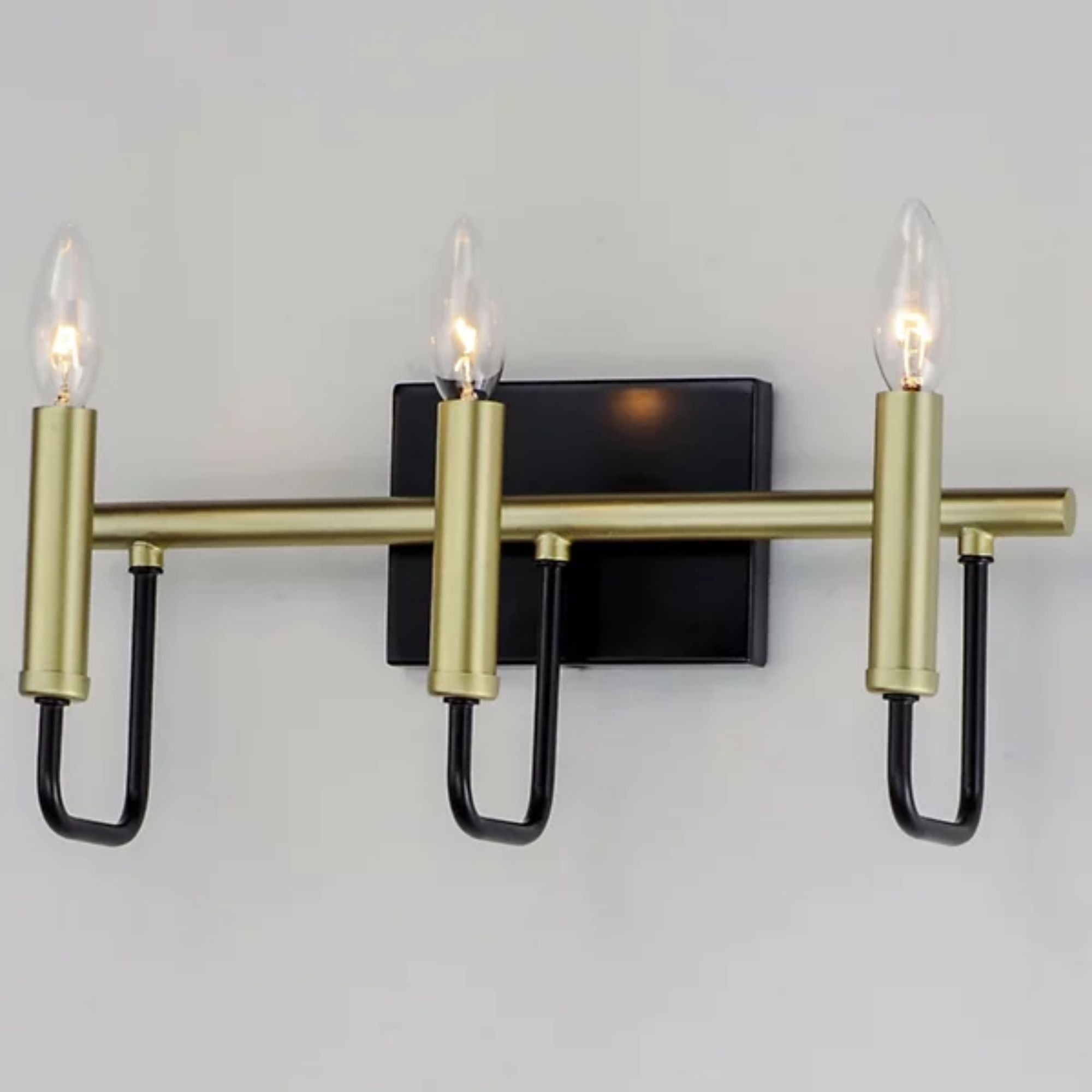 Sullivan 3-Light Wide Black/Gold Vanity Light by Maxim Lighting