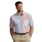 Polo Ralph Lauren Men's Classic Fit Striped Broadcloth Fun Shirt, Blue, Size X-Large