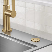 Kraus Flat-Top Garbage Disposal Air Switch Button in Brushed Brass – Kraus KWDB-20