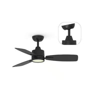 Indoor Ceiling Fan With Remote 42 Inch Reversible Quiet DC Motor Black Timer