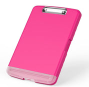 Rimilak Plastic Clipboard with Storage – 8.5 x 11 High Capacity Side-Opening Folio Nursing Case with Pen Holder – Red