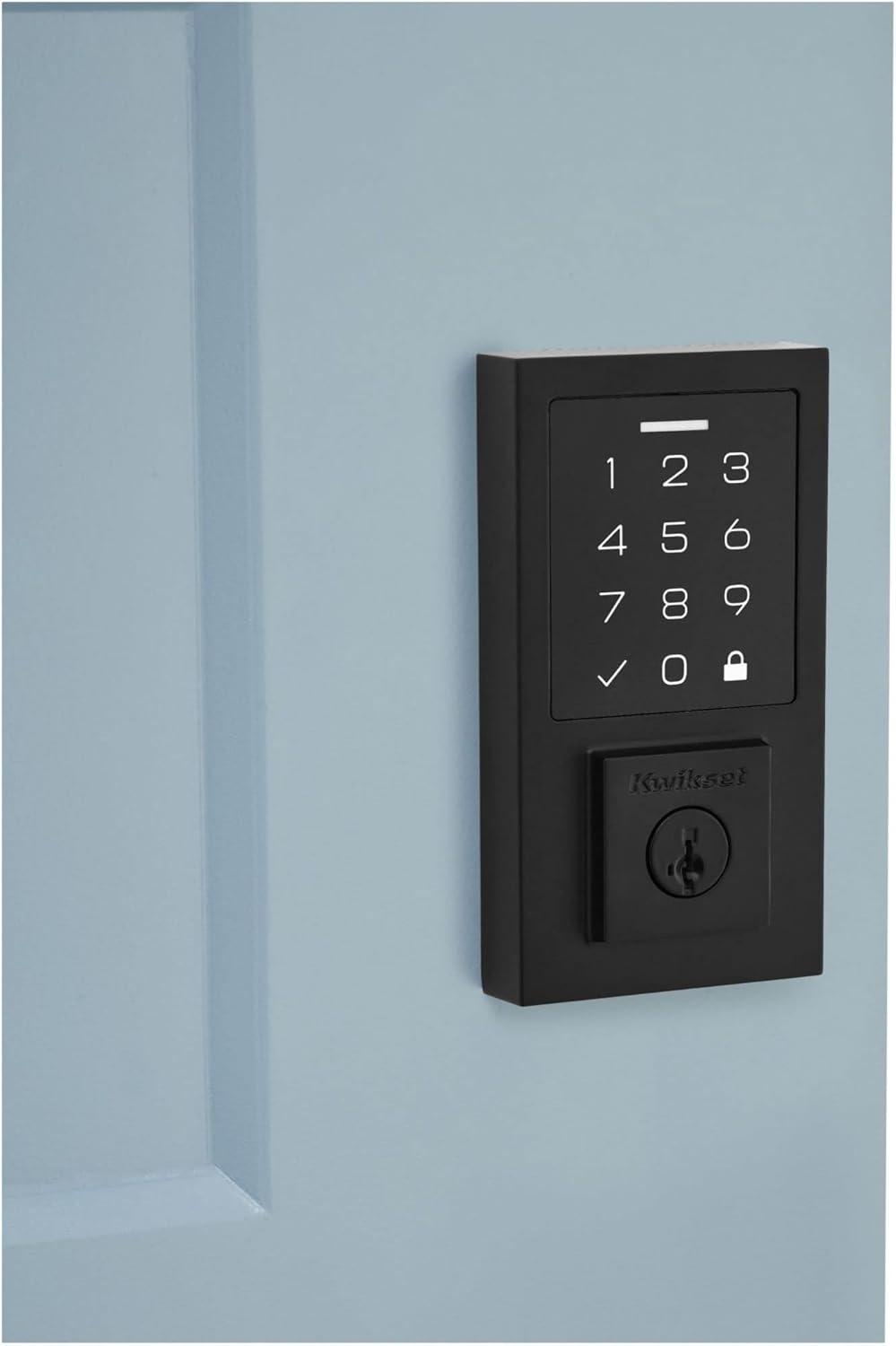 SmartCode 270 Contemporary Matte Black Touchpad Single Cylinder Electronic Deadbolt Featuring SmartKey Security™