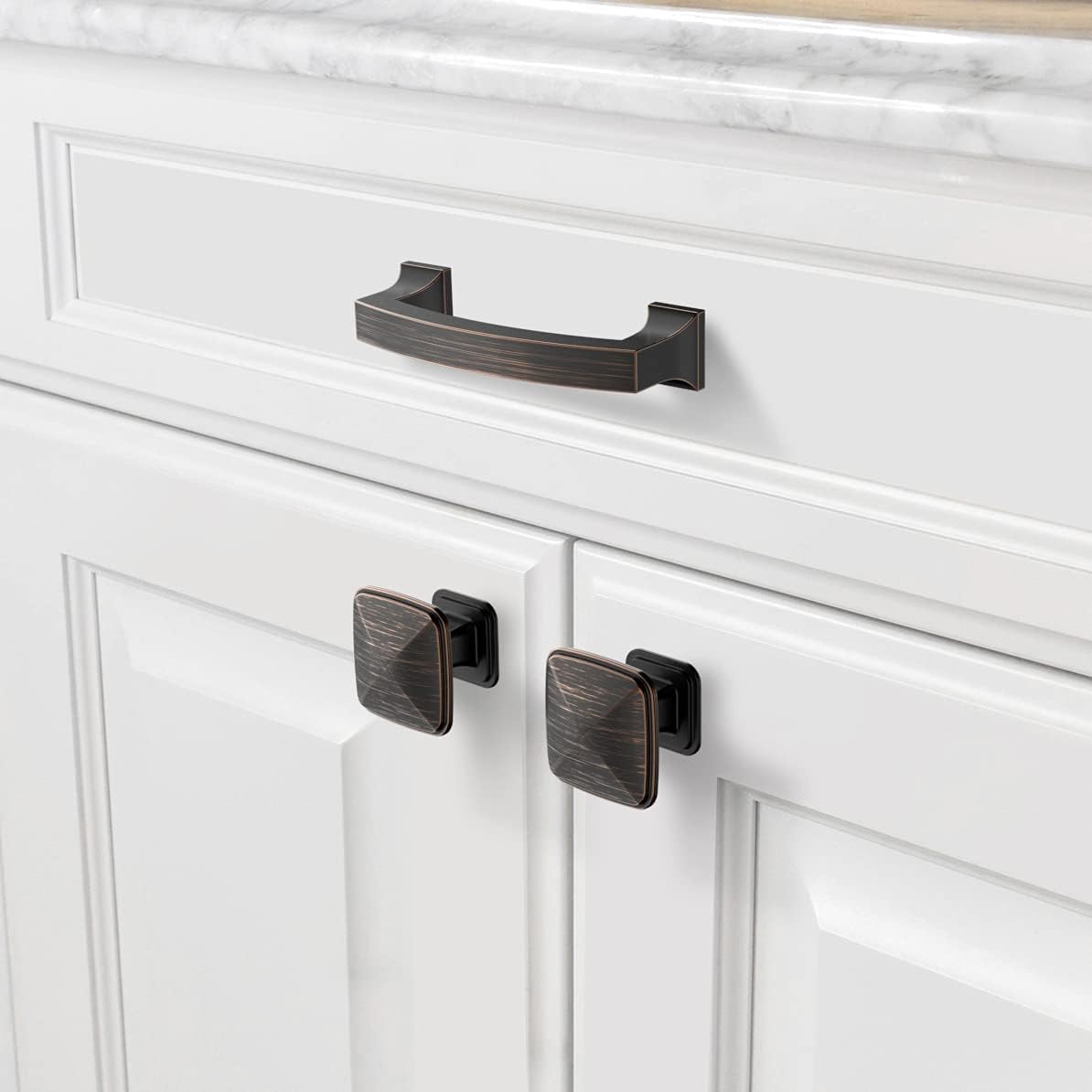Asidrama 10 Pack 3-Inch Hole Center Kitchen Cabinet Handles – Oil Rubbed Bronze Drawer Pulls