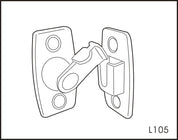 1.75" Heavy Forged Solid Brass Door Latch – Right Angle Latch Buckle for Doors & Windows – Oil Rubbed Bronze – 1 Pack – Made in Taiwan