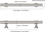 Asidrama 10-Pack 5-Inch (128mm) Brushed Satin Nickel Cabinet Pulls – Zinc Arch & Bow Kitchen Drawer Handles – Easy Install