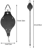 Lythor 3-Pack Retractable Plant Hook Pulley – Adjustable Hanging Basket Hangers for Flower Pots, Bird Feeders, Indoor/Outdoor Use