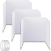 Medium Trifold Poster Board 24 x 16 inches – Corrugated Presentation Display with Double-Sided Tapes for School Projects & Science Fairs